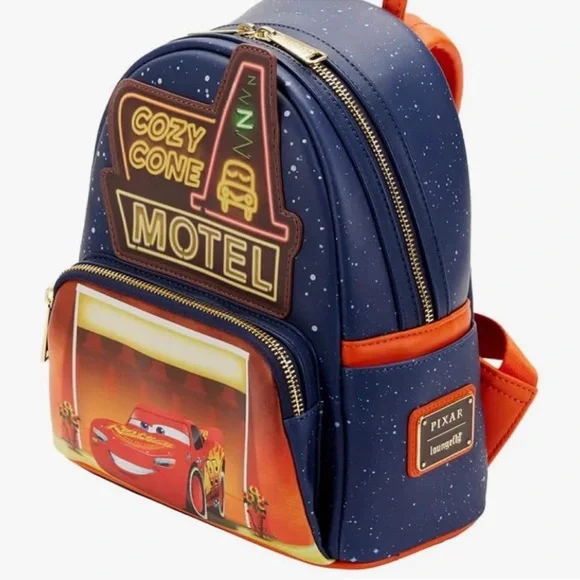 Loungefly Disney Pixar Moments Cars Cozy Cone Mini Backpack & Wallet Set - Picture 7 of 13